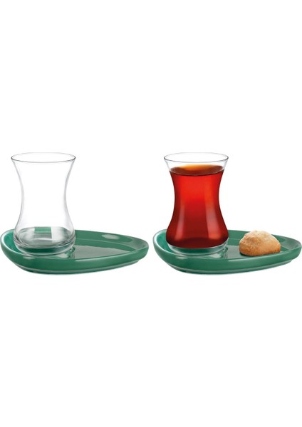 La Roche 4'lü Çay Seti - Yeşil modelleri