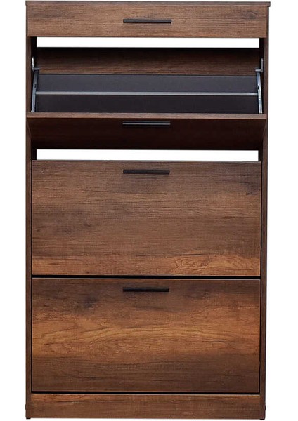 Adore Flat Düşer Kapaklı Çekmeceli Ayakkabılık-Oslo Ceviz fiyatları