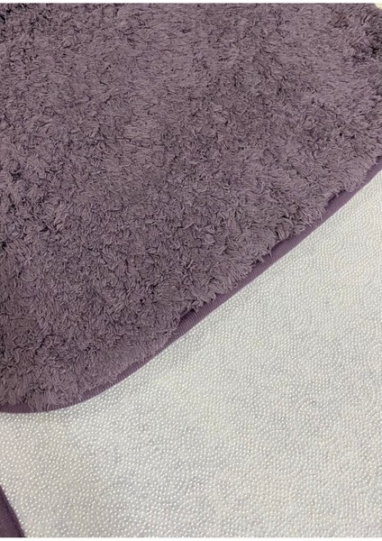 Sheep Banyo Paspası - Koyu Mürdüm - 50x80+45x50 Cm