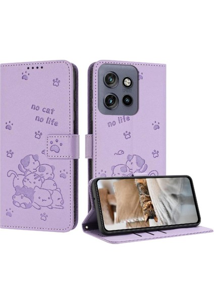 Motorola Thinkphone 25 Pu Deri Kart Tutucu Kickstand Flip Case (Yurt Dışından)