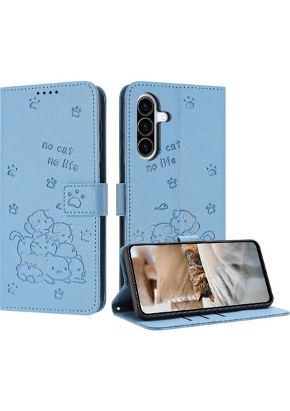 Samsung Galaxy A36 Flip Case 5g Sevimli Kedi Kart Tutucu Kickstand Pu (Yurt Dışından)