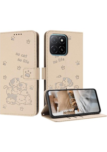 Flip Case X5B 4g Pu Deri Kart Tutucu Kickstand Deri Sevimli (Yurt Dışından)