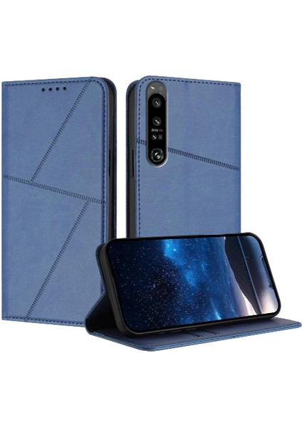 Kart Yuvaları ve Kickstand Anti-Parmak Izi ile Sony Xperia 1 Iv Kılıf (Yurt Dışından)
