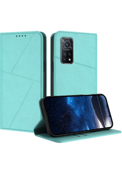Kart Yuvaları ve Kickstand Anti-Parmak Izi ile Xiaomi 10T/10T Pro Kılıf (Yurt Dışından)