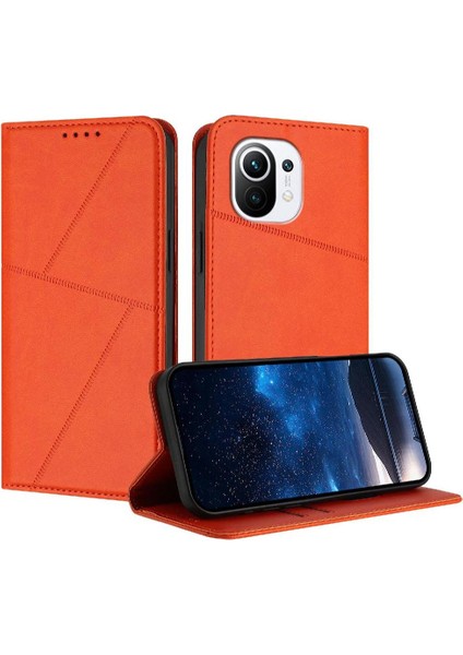 Kart Yuvaları ve Kickstand Darbeye Dayanıklı Kapak ile Xiaomi 11 Lite Kılıf (Yurt Dışından)