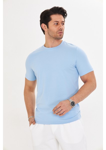 Erkek T-Shirt Supima Cotton Elastan