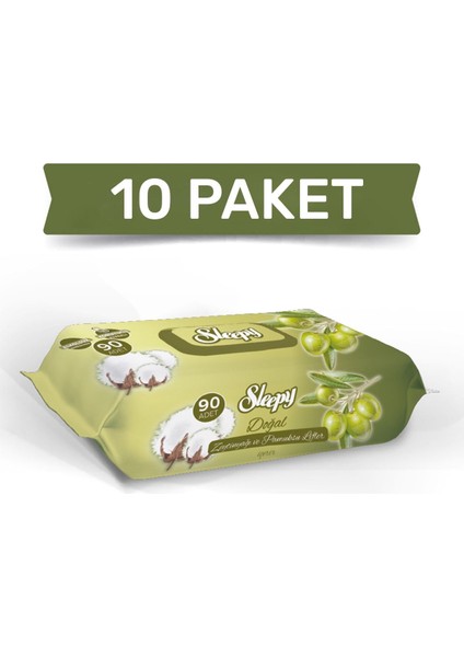 Zeytinyağlı Islak Havlu 10X90=900 Yaprak