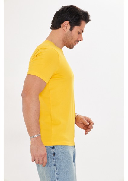Erkek T-Shirt Supima Cotton Elastan