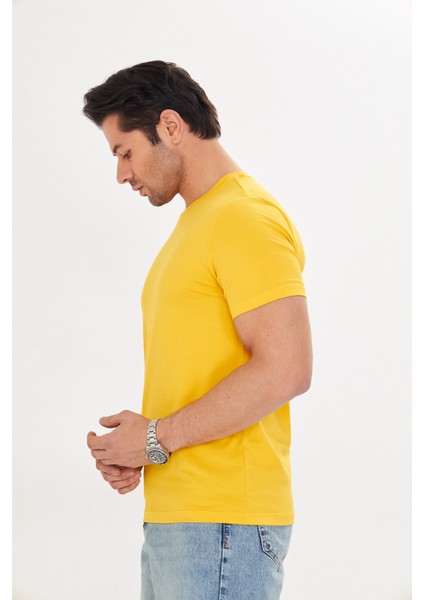 Erkek T-Shirt Supima Cotton Elastan