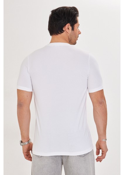 Erkek T-Shirt Supima Cotton Elastan