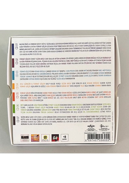 Türkçe Pop 7 CD 100 Türkçe Pop Şarkı CD Seti (Orjnal Dönem Baskı Cd)