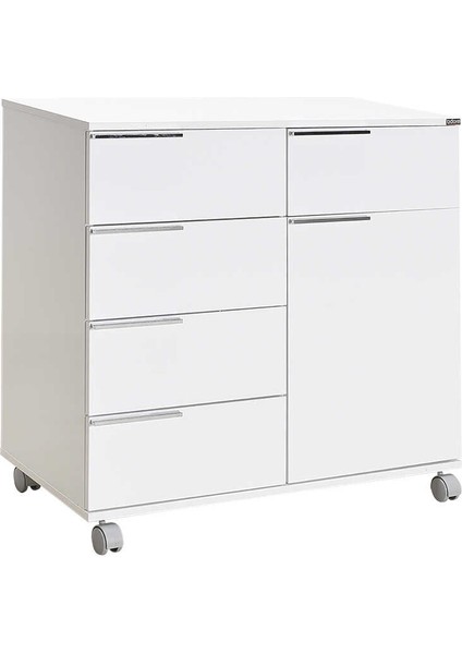 Diamond 5 Çekmeceli Tek Kapaklı Dolap - Lake Beyaz fiyatları