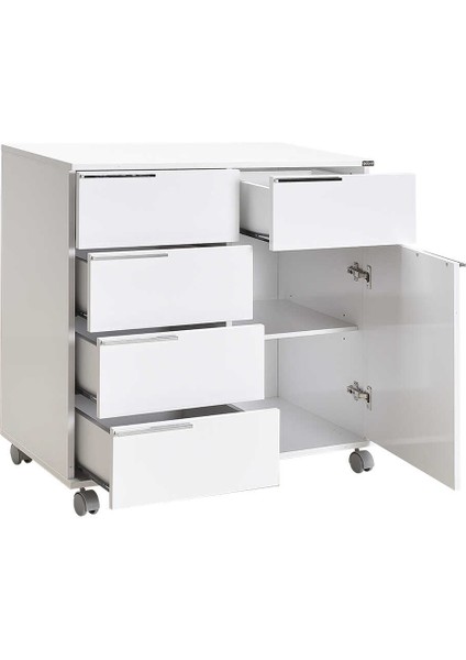 Diamond 5 Çekmeceli Tek Kapaklı Dolap - Lake Beyaz modelleri