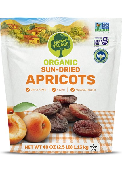 Organik Kuru Kayısı- Kuru Kayısı- Gün Kurusu Kayısı- Organik Kayısı-vegan-glutensiz 1.13 kg