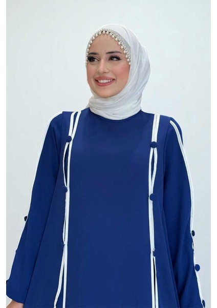 Düğme Detaylı Elbise 3919 Lacivert fırsatları