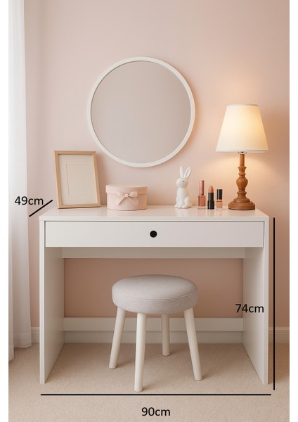 Çekmeceli Makyaj Masası – Minimal Tasarım, Mdf Malzeme, Şık ve Dayanıklı modelleri