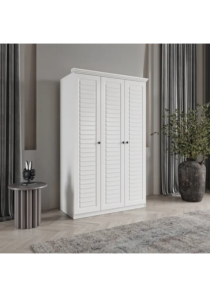 Sofya 3 Kapaklı Bazalı Gardırop Tamamı Mdf