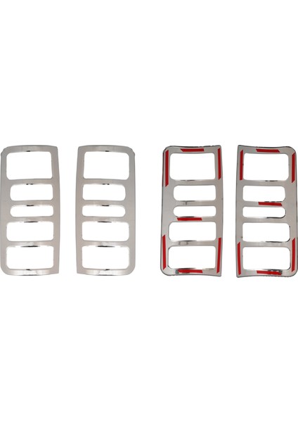 Ford Connect Uyumlu 2002-2009 Stop Çerçevesi 2 Parça Abs Krom Kaplama