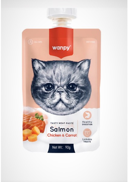 Kapaklı Somonlu Sıvı Kedi Ödül Maması 90 gr X1 Adet SK:10.2026