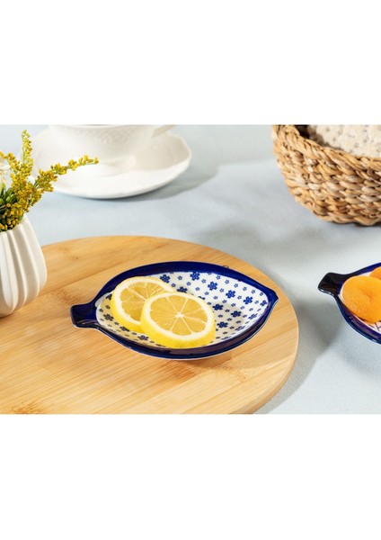 Rêve Bleu Petite Mini Tabak - Mavi - 10X8,5X1,5 cm