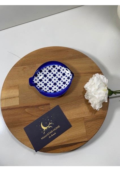Rêve Bleu Petite Mini Tabak - Mavi - 10X8,5X1,5 cm