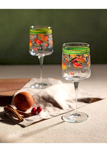 Ethnicque Musette 4 Lü Şarap Kadehi Seti - 320 ml