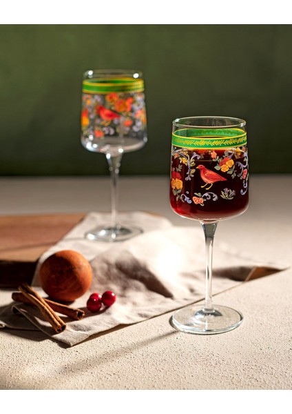 Ethnicque Musette 4 Lü Şarap Kadehi Seti - 320 ml fiyatları