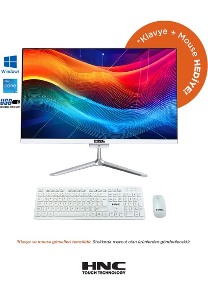 I5 11.nesil 8 GB 256 GB SSD Freedos 23.8" All In One Pc fiyatları