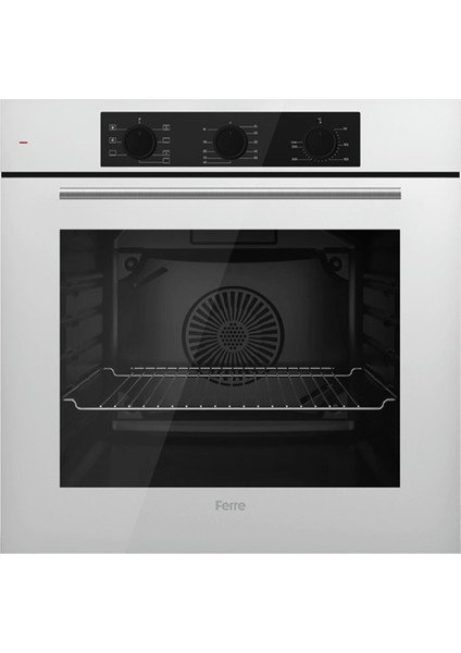 Flowart QBL62CB-SS206-D087 7 Prog. Mekanik Turbo Ankastre Set - Beyaz