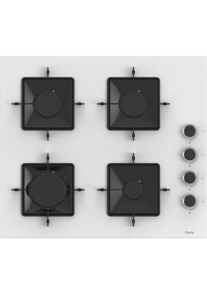Flowart QBL62CB-SS206-D087 7 Prog. Mekanik Turbo Ankastre Set - Beyaz