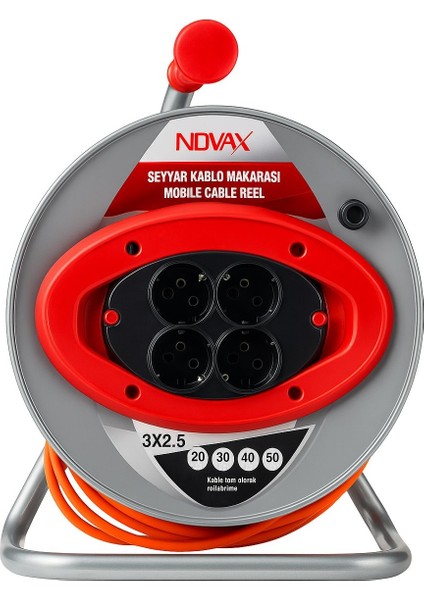 Metal Makaralı Seyyar 4 Prizli Uzatma Kablosu 3x2.5 mm Ttr Kablo 20 Metre Termal Sigorta fırsatları