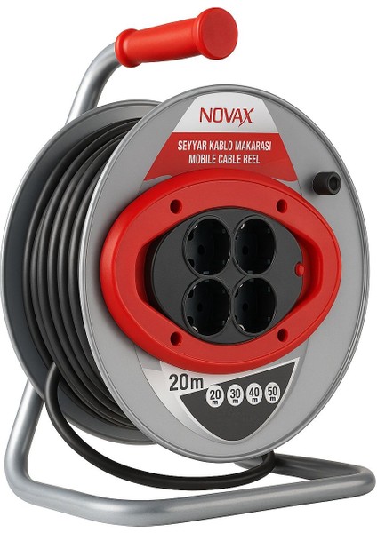 Metal Makaralı Seyyar 4 Prizli Uzatma Kablosu 3x2.5 mm Ttr Kablo 20 Metre Termal Sigorta indirimleri