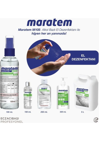 Solvo Maratem M105 Alkol Bazlı El Dezenfektanı 100 ml modelleri