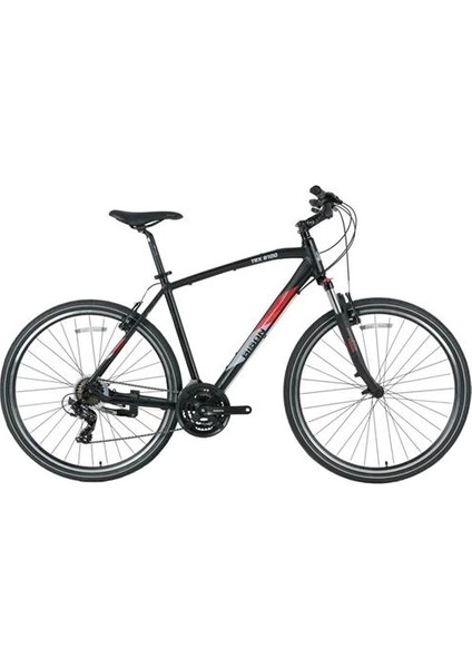 Trx 8100-23 Erkek Şehir Bisikleti 46CM V 28 Jant 21 Vites Mat Siyah Kırmızı