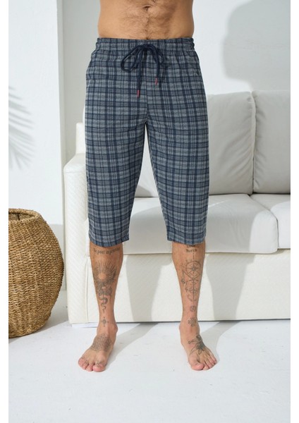 195 Erkek Ekose Tek Kapri Şort