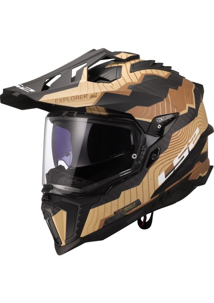 Explorer C Karbon Trıck Mat Kahve-Kum Kask