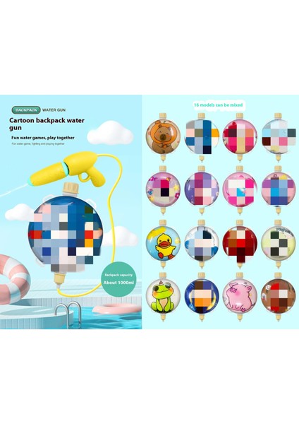Yeni Çocuk Sırt Çantası Su Tabancası Oyuncakları Yaz Plajı Su Oyunu Çekilebilir Su Tabancası Oyuncakları (Yurt Dışından)