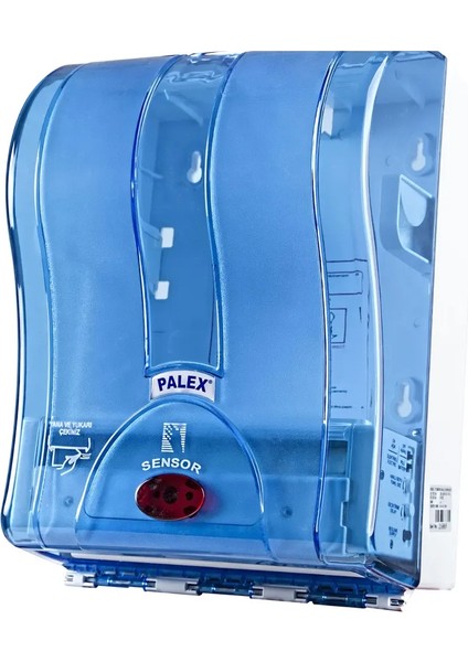Sensörlü Ot.mat. Kağıt Havluluk(Kağıt Havlu Dispenseri)21 cm Şeffaf-Mavi 3491-1