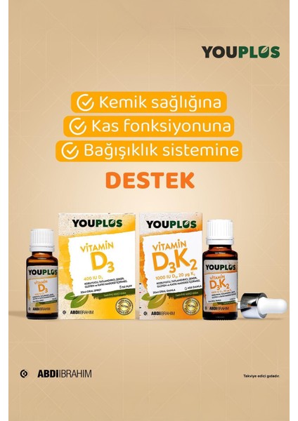 Vitamin D3 400IU Oral Sprey 20 ml 2 Adet