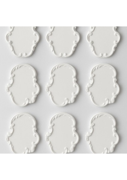 10 Adet Barok Stil Alçı Dekoratif Obje – Boyanabilir Hobi Ürünü
