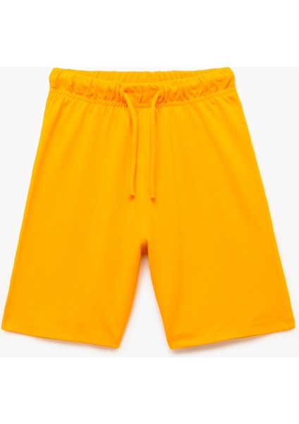 Pamuklu Beli Bağcıklı Basic Şort