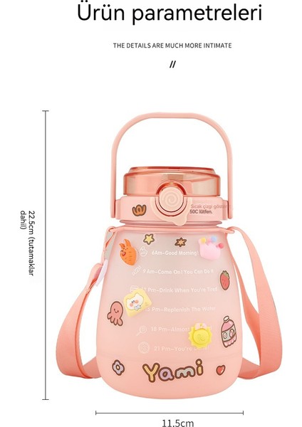 Büyük Göbek Plastik Su Bardağı Açık Büyük Kapasiteli Spor Su Isıtıcısı (Yurt Dışından) fiyatları