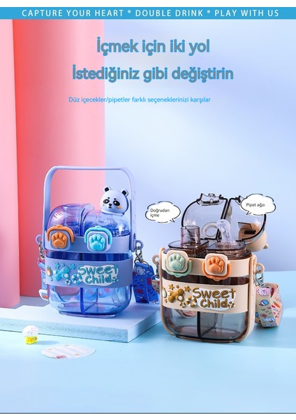 Sevimli Çift Içecek Net Kırmızı Yüksek Yüz Değeri Çocuk Pipet Dak Çift Depo (Yurt Dışından) indirimleri