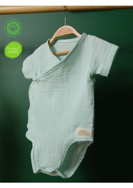 %100 Pamuklu Organik Müslin Unisex Alttan Çıtçıtlı Body