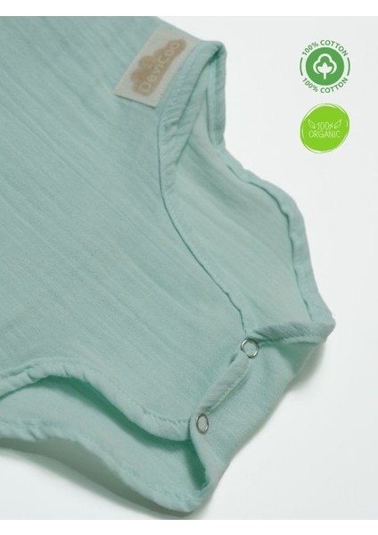 %100 Pamuklu Organik Müslin Unisex Alttan Çıtçıtlı Body fırsatları