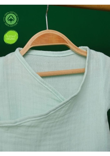 %100 Pamuklu Organik Müslin Unisex Alttan Çıtçıtlı Body