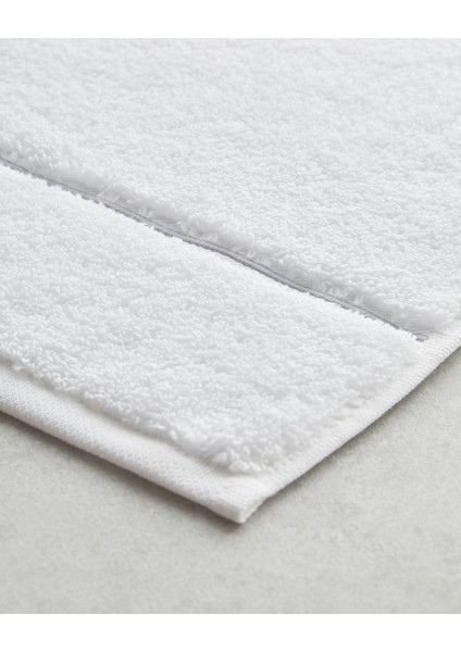 Chic Stripe Pamuklu Nakışlı Yüz Havlusu Beyaz modelleri