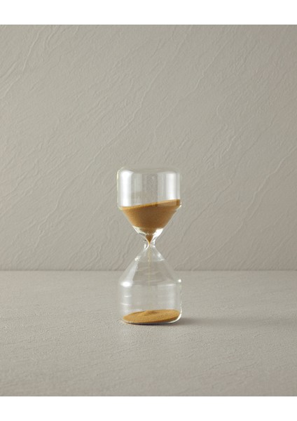 Natural Cam 15 Dk Kum Saati 7x7x17 Cm Kahve