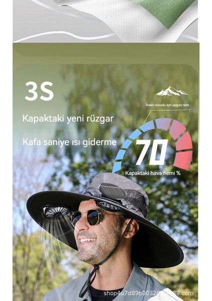 Anti-Uv Güneşlik Açık Yaz Balıkçılık Koruma Güneş Koruyucu Güneş Fan Şapka (Yurt Dışından) fiyatları