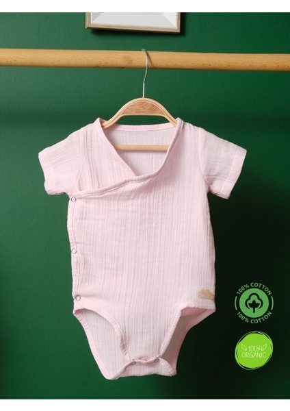 %100 Pamuklu Organik Müslin Unisex Alttan Çıtçıtlı Body